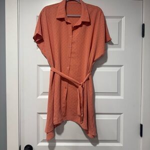 Cupshe Women's Orange Belted Tunic Top
